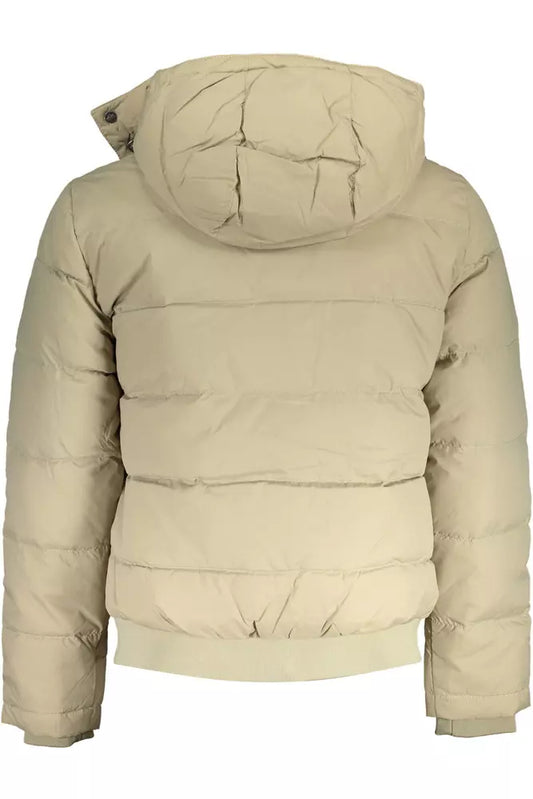 Beige Polyamide Men Jacket