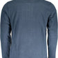 Blue Cotton Men Polo