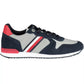 Blue Polyester Men Sneaker
