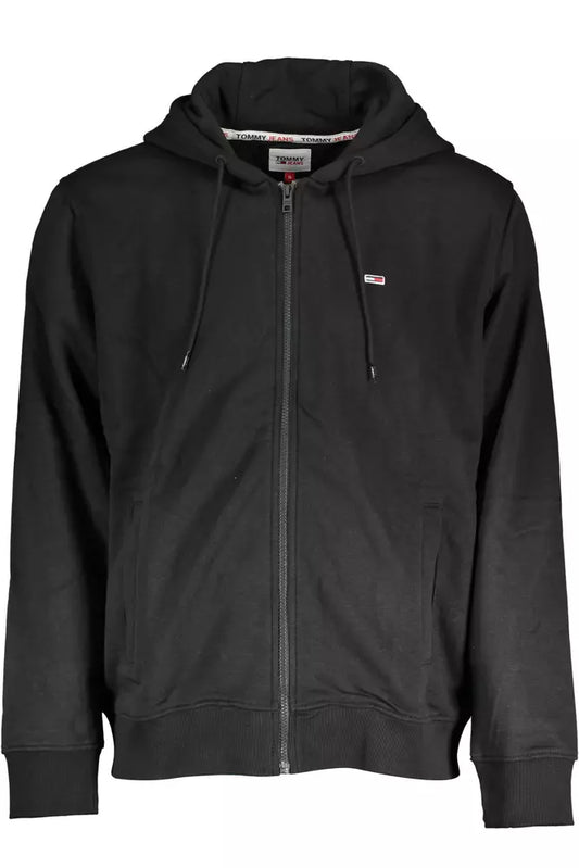 Black Cotton Men Sweater