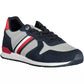 Blue Polyester Men Sneaker