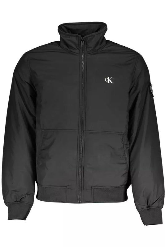 Black Polyester Men's Jacket