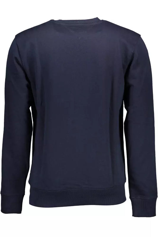 Blue Cotton Men Sweater