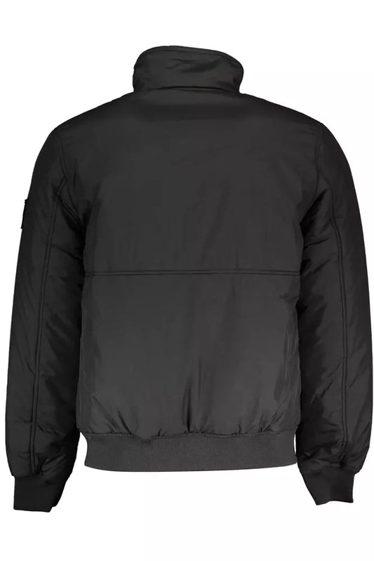 Black Polyester Men's Jacket