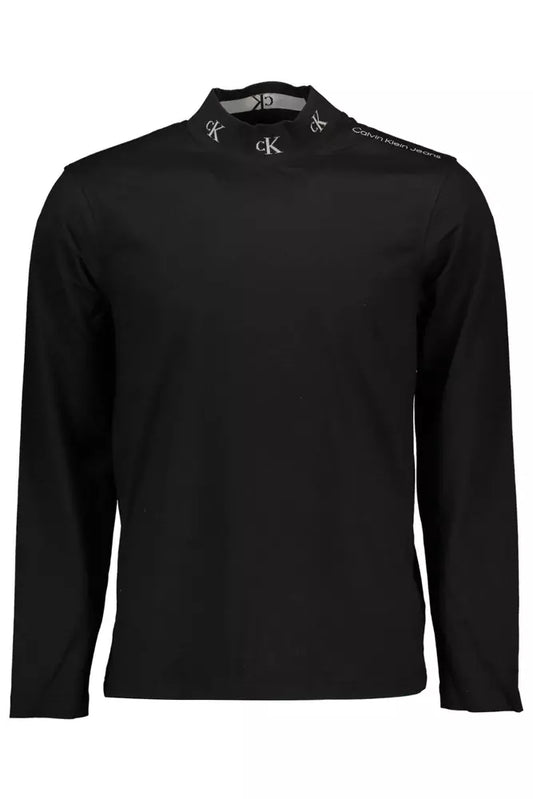 Black Cotton Men T-Shirt