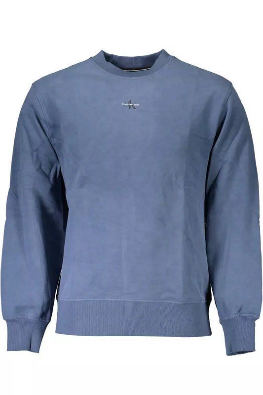Blue Cotton Men Sweater