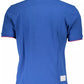 Blue Cotton Men Polo Shirt
