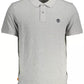 Gray Cotton Men Polo Shirt
