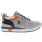 Gray Polyester Men Sneaker