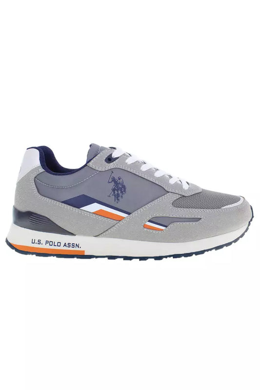 Gray Polyester Men Sneaker