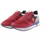 Red Polyester Men Sneaker