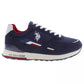 Blue Polyester Men Sneaker