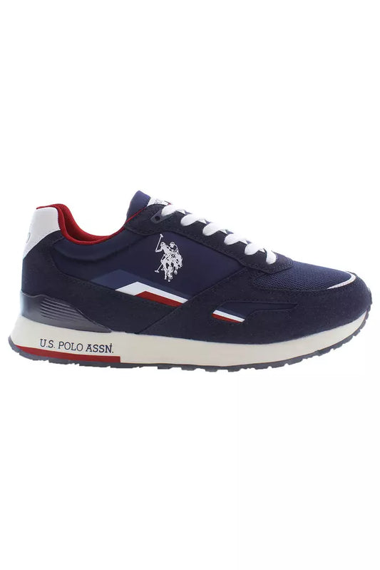 Blue Polyester Men Sneaker