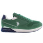 Green Polyester Men Sneaker