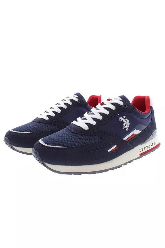 Blue Polyester Men Sneaker