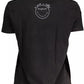 Chic Black Printed Cotton Tee with Logo