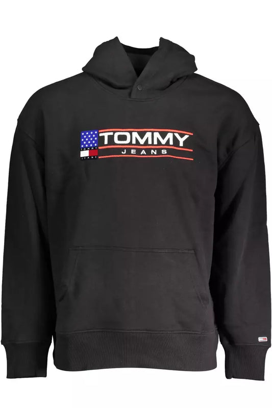 Black Cotton Men Sweater