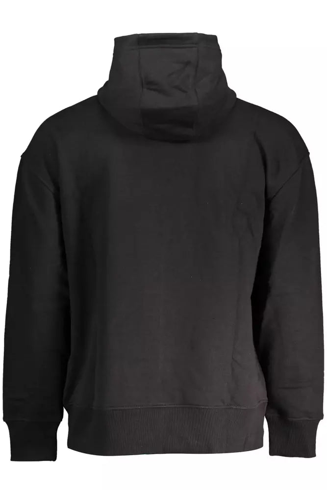 Black Cotton Men Sweater