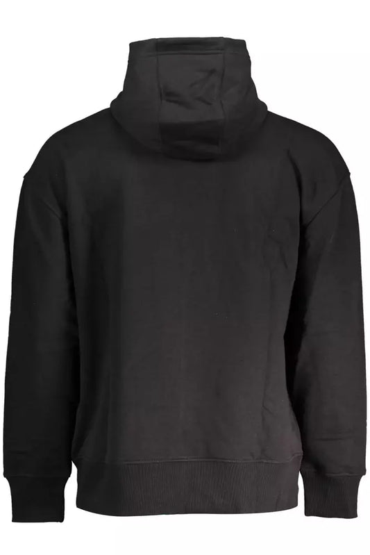Black Cotton Men Sweater