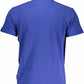 Blue Cotton Men Polo
