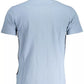 Light Blue Cotton Men Polo