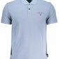 Light Blue Cotton Men Polo Shirt