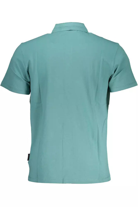 Green Cotton Men Polo