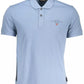 Light Blue Cotton Men Polo Shirt