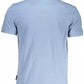 Light Blue Cotton Men Polo Shirt