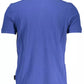 Blue Cotton Men Polo