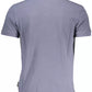 Blue Cotton Men Polo
