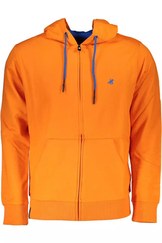 Orange Cotton Men Sweater