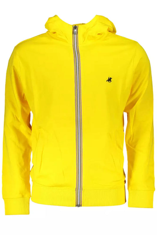 Yellow Cotton Men Sweater
