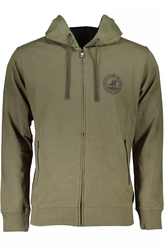 Green Cotton Men Sweater