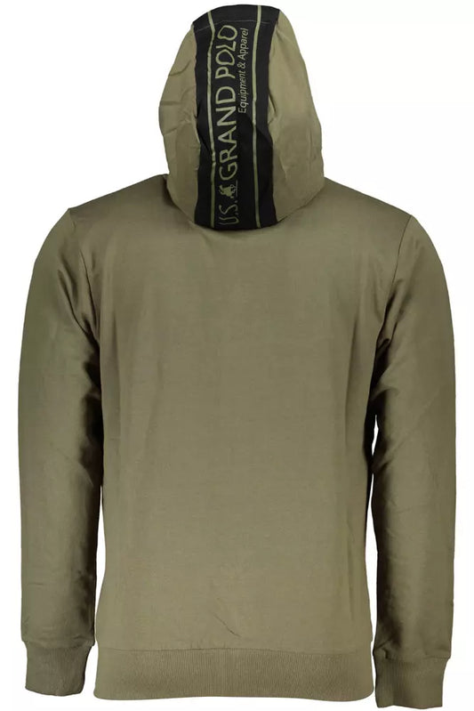 Green Cotton Men Sweater