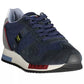 Blue Leather Men Sneaker