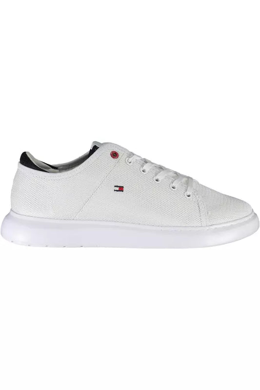 White Polyester Men Sneaker