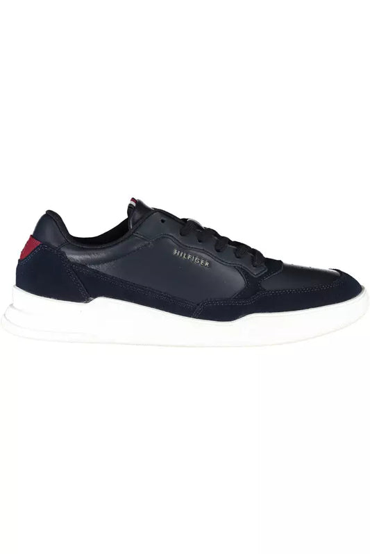 Blue Leather Men Sneaker