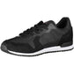 Black Polyester Men Sneaker