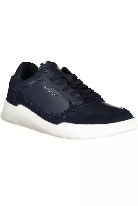 Blue Leather Men Sneaker
