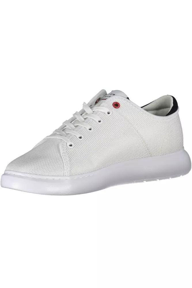 White Polyester Men Sneaker