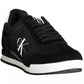 Black Polyester Men Sneaker
