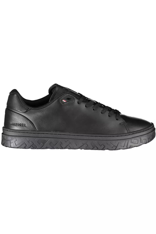 Black Leather Men Sneaker
