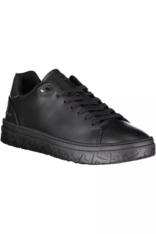 Black Leather Men Sneaker