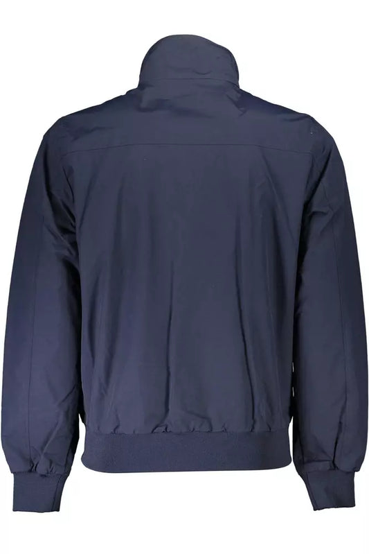 Blue Polyamide Men Jacket