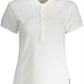 White Cotton Women Polo Shirt