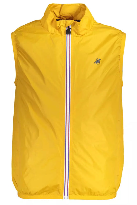 Yellow Nylon Men Jacket