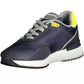Blue Leather Men Sneaker