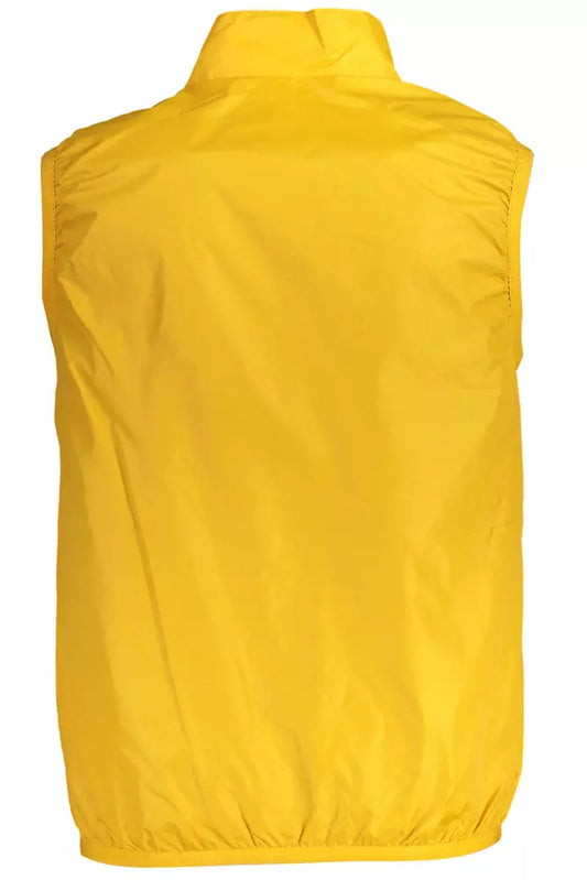 Yellow Nylon Men Jacket