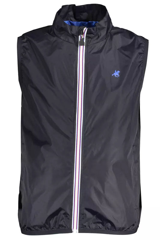 Blue Nylon Men Jacket